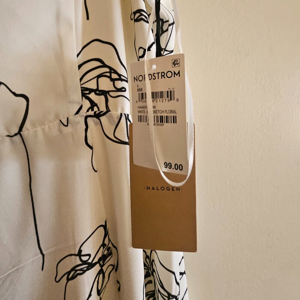 NWT - Halogen Sleeveless Dress - White and Black - Picture 5 of 6